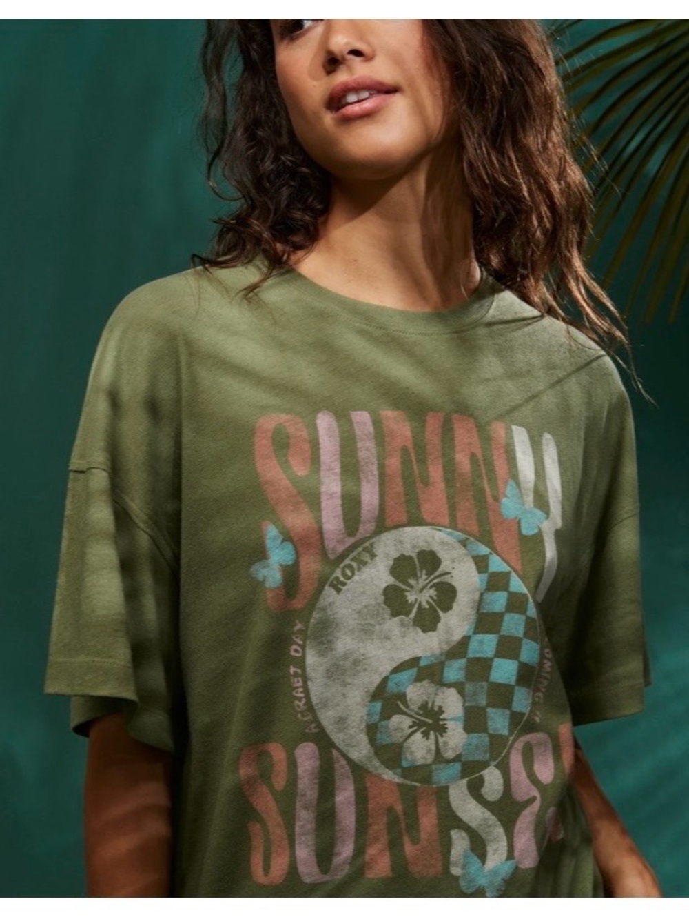 🆕 Roxy Sweet Janis II Tee-Loden Green. Size XXL. NWT
